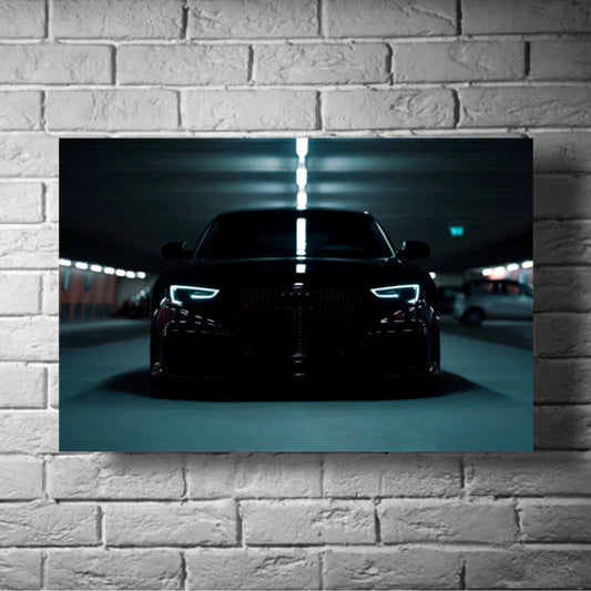 GearXpress poster celebrating the Audi RS "RennSport" legacy, displayed as performance car wall art