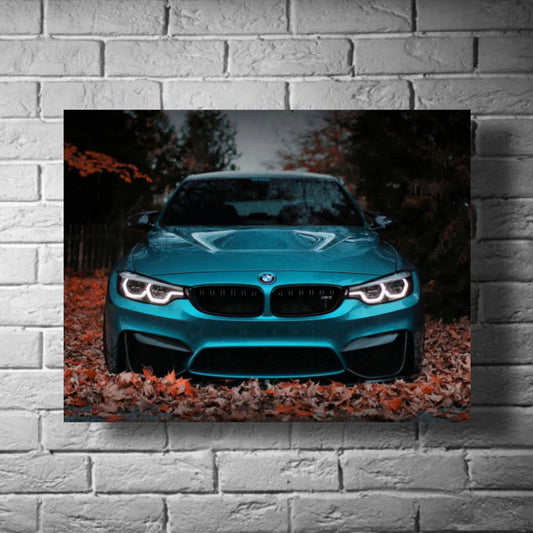 GearXpress poster of the BMW M4 F82, displayed as "The First-Ever M4" wall art.