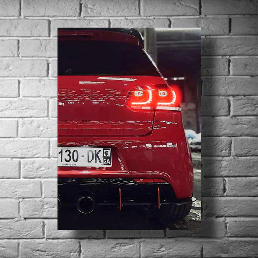 GearXpress poster of the VW Golf R, displayed as the ultimate hot hatch wall art.