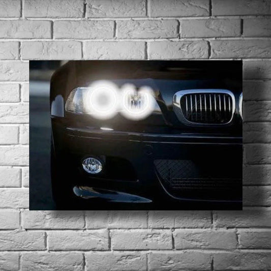 GearXpress poster of the iconic BMW M3 E46, displayed as modern classic car wall art